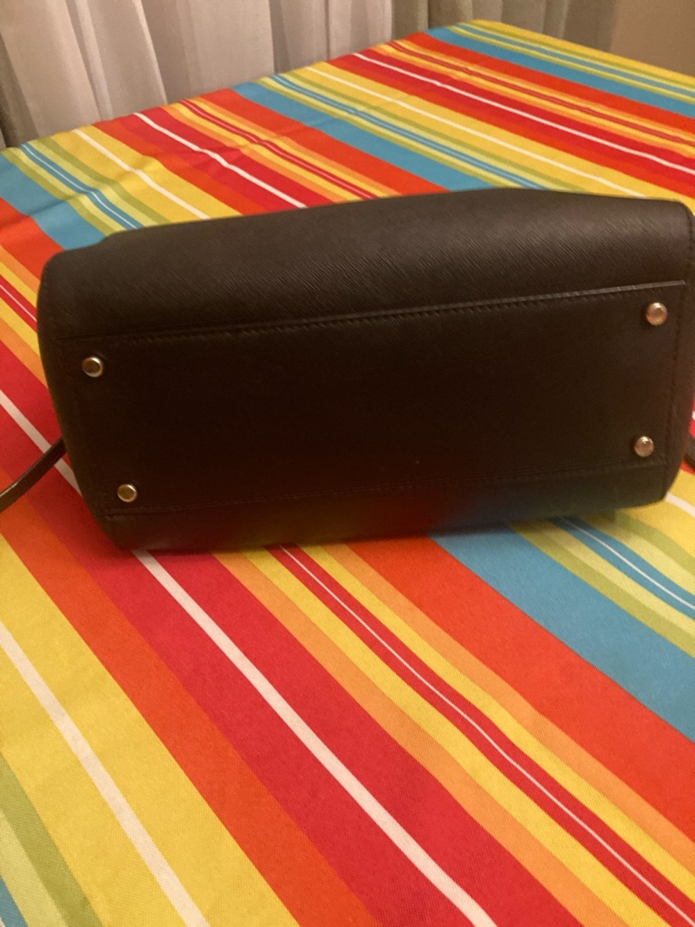 Genuine Kate Spade Laurel Way  Black Saffiano Leather Satchel with Gold Hardware - Picture 4 of 16